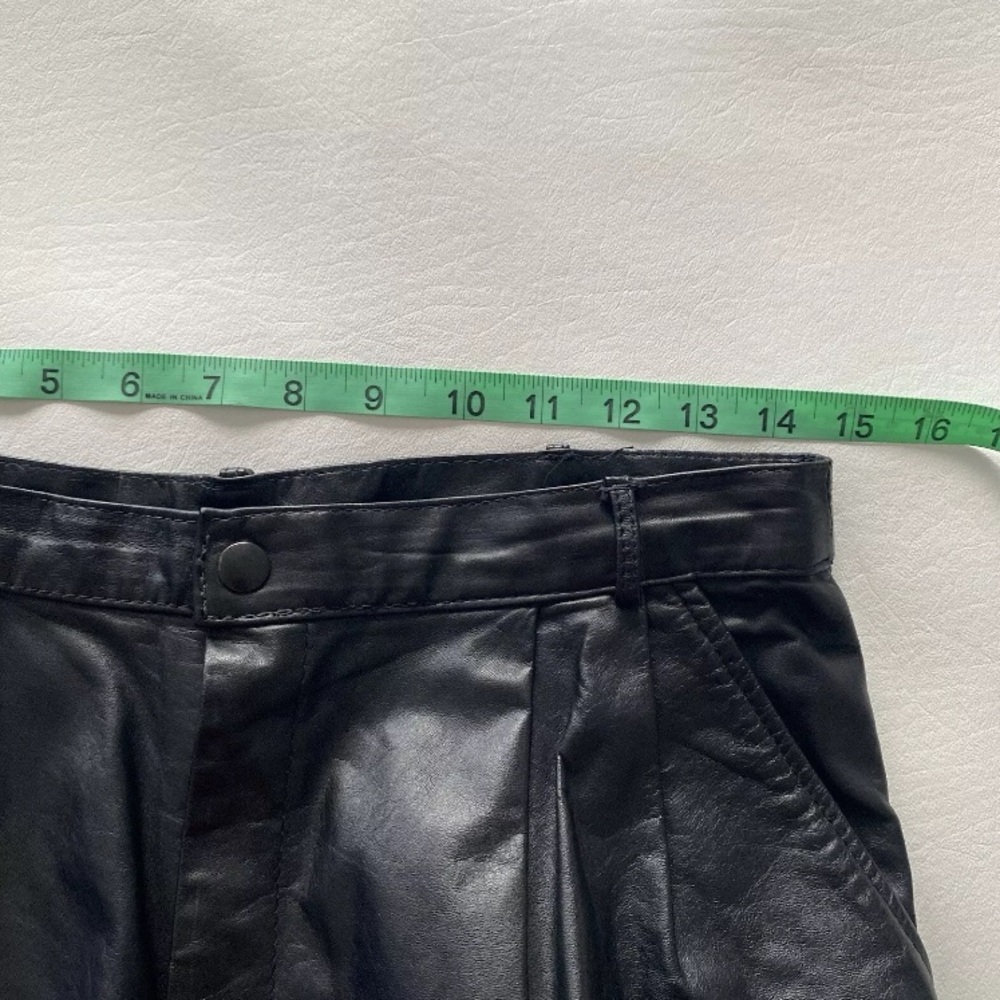Vintage 80’s Women’s 11/12 Leather‎ Pleated Pants - Picture 5 of 16